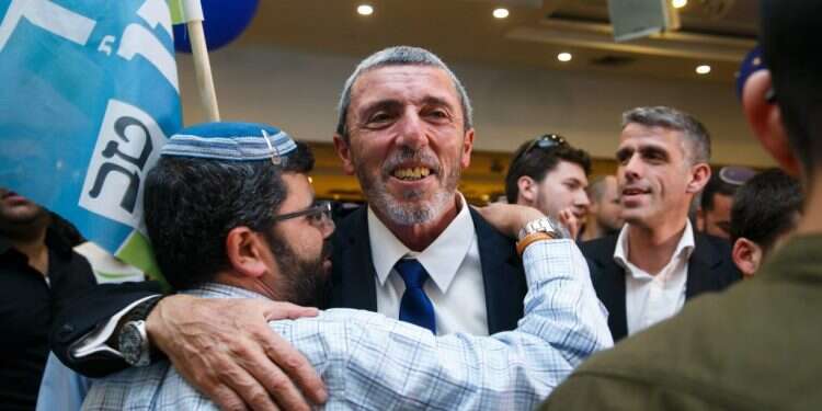 מטה איחוד מפלגות הימין בליל הבחירות. צילום: לירון מולדובן צילום: לירון מולדובן