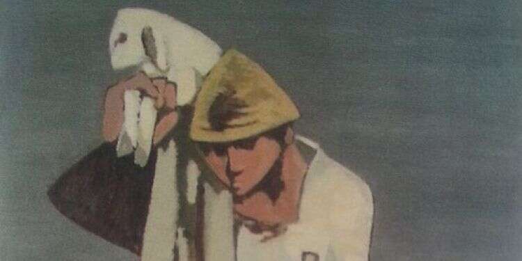 ציור: ליאו רוט, הרועה, שמן על עץ לבוד, 1984.