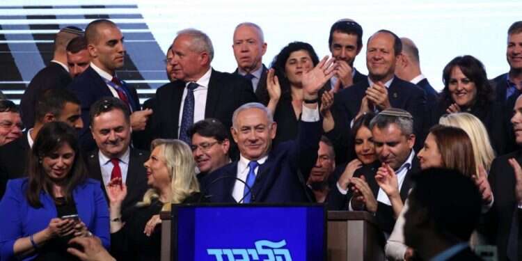 נתניהו בנאום הניצחון. צילום: אבישג שאר ישוב צילום: אבישג שאר ישוב