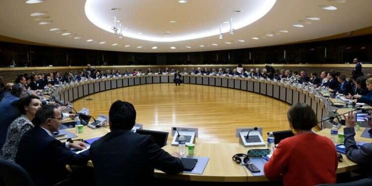 פורום המדינות התורמות בבריסל, בשבוע שעבר. צילום: AFP צילום: AFP