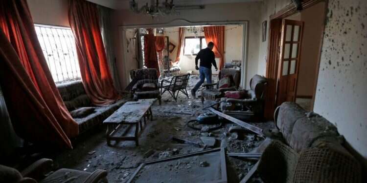 הריסות בית ברצועת עזה. צילום: AFP צילום: AFP