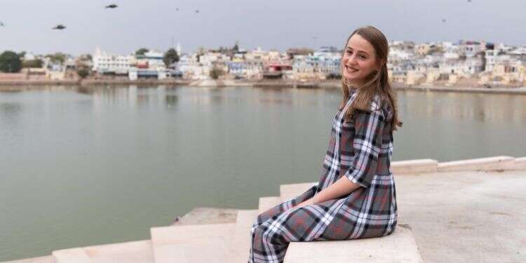 גאולה גולדשטיין בהודו. צילום: אביטל הירש צילום: אביטל הירש