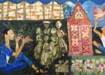 חנן מזל, הנפת הדורות 2018. מתוך התערוכה "מולדת יחפה" בגלריית "קול האות" בחוצות היוצר, ירושלים