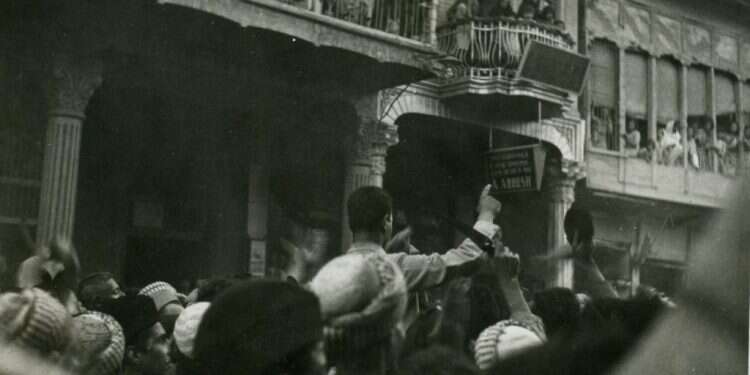 הפגנה לאומנית בבגדד, 1935. צילום: אוסף עתניאל מרגלית, ארכיון יד בן-צבי צילום: אוסף עתניאל מרגלית, ארכיון יד בן-צבי