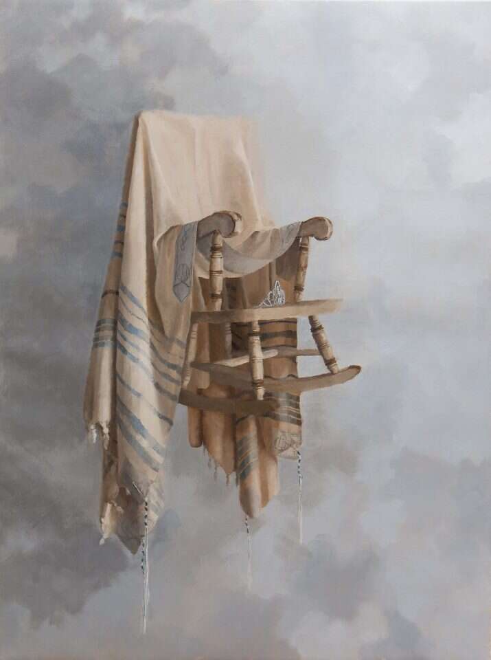 חני כהן זדה, "אם תיטיב שאת", שמן על בד, 2017. צילום: עטרת גרסטל. מתוך התערוכה "ידיעת ההפכים היא אחת" שהוצגה בבית האמנים בתל אביב