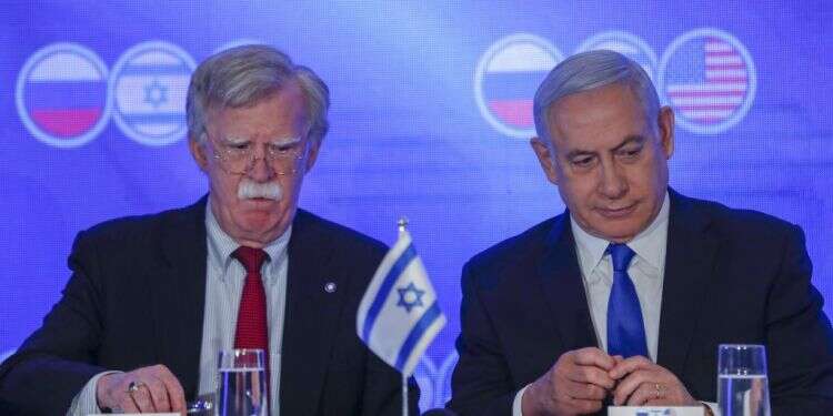 בולטון ונתניהו בירושלים. צילום: EPA צילום: EPA