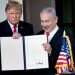 דונלד טראמפ ובנימין נתניהו בהכרזה על הכרת ארה צילום: AFP