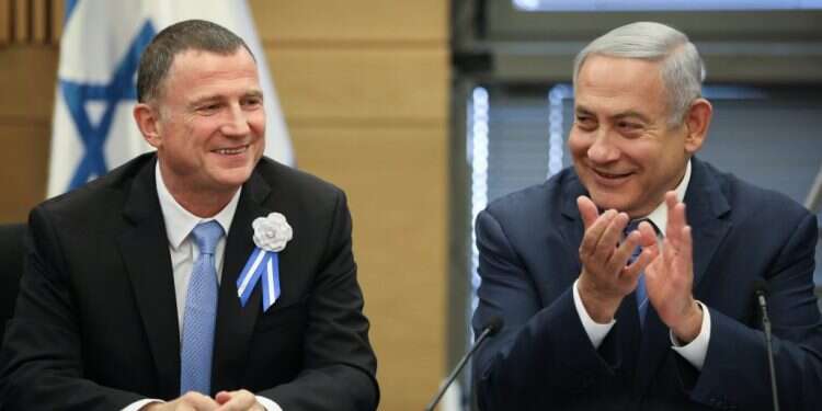 בנימין נתניהו ויולי אדלשטיין. צילום: נעם ריבקין פנטון, פלאש 90 צילום: נעם ריבקין פנטון, פלאש 90