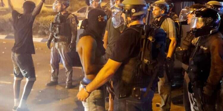 מחאת יוצאי אתיופיה בנתניה. צילום: AFP צילום: AFP
