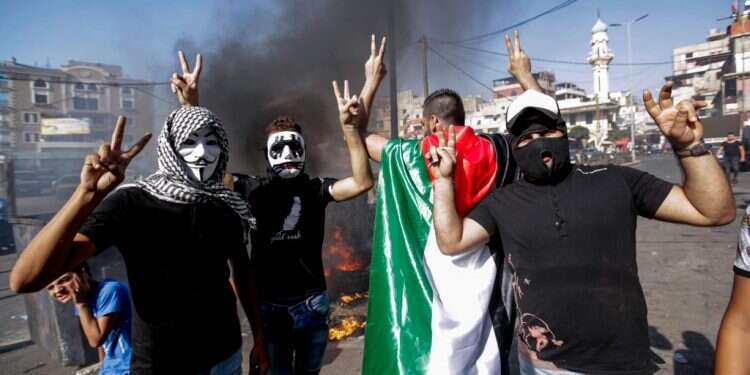 מחאת הפלסטינים בלבנון. צילום: AFP צילום: AFP