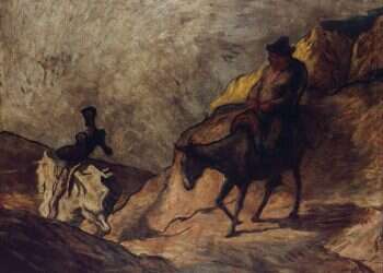 ציור: אונורה דומייה, דון קישוט וסנ'צו פנסה, 1866. צילום: גטי אימג'ס