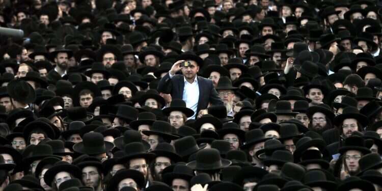 עצרת תמיכה ביהדות התורה בירושלים, ספטמבר. צילום: EPA צילום: EPA