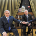 Netanyahu and Gantz at President's residence. Photo: Haim Zach, GPO צילום: חיים צח, לע"מ