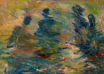 מלינה גברעם, 'רואים שקוף', אקריליק על בד, 2018