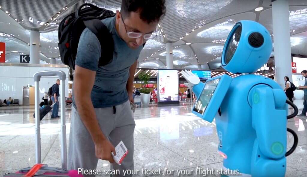 רובוט בנמל התעופה החדש באיסטנבול. צילום: İGA Istanbul Airport צילום: İGA Istanbul Airport
