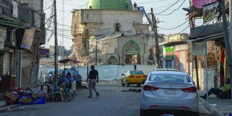 המסגד במוסול שבו הכריז אל־בגדדי על הקמת המדינה האסלאמית. צילום: AFP צילום: AFP