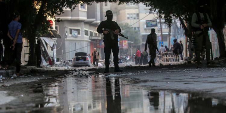 לוחמי הג'יהאד האסלאמי ברצועת עזה. צילום: EPA הג'יהאד האסלאמי מסכמים סיבוב, ומתכוננים לבא אחריו