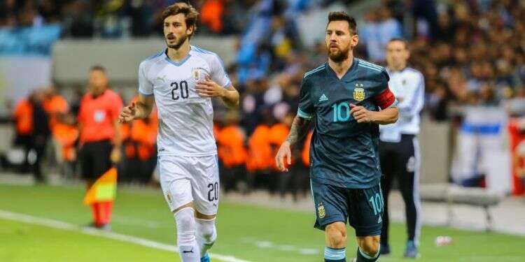 משחק הכדורגל בין ארגנטינה ואורגוואי בבלומפילד, השבוע. צילום: פלאש 90 מורשת בן-גוריון