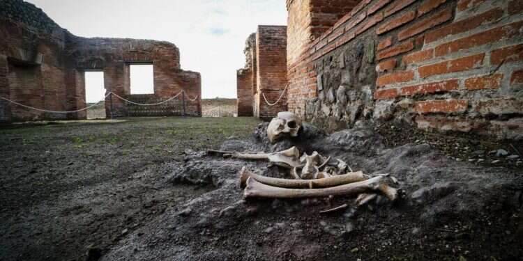 חורבות פומפיי. צילום: EPA ימי פומפיי: בתי המרחץ של העיר הרומית העתיקה משוחזרים