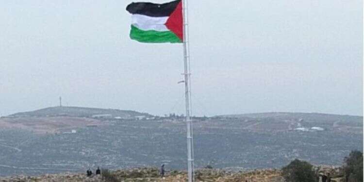 השתלטות פלסטינית על האתר הארכיאולוגי תל ארומה. צילום:  פלסטינים השתלטו על אתר קדום – וסיור לישראלים בוטל