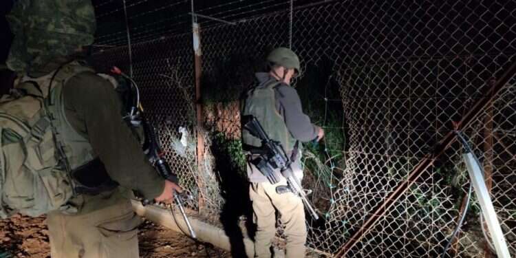 הגדר בגבול לבנון שנחתכה בסוף השבוע. צילום: מתוך הטוויטר של דובר צה האם צה"ל אפשר את חיתוך הגדר בצפון כדי למנוע הסלמה?