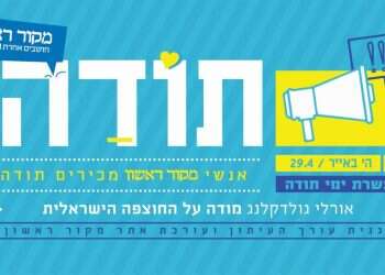 עשרת ימי תודה: אורלי גולדקלנג מודה על החוצפה הישראלית