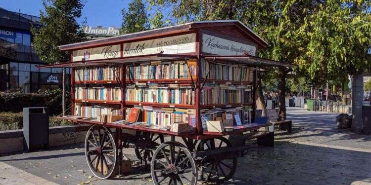 עגלת ספרים. צילום: רינה נקונצ'ני האדם מחפש משמעות והארי פוטר: קריאה בימי קורונה