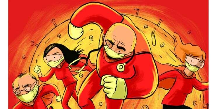 איור: נעמה להב הקורונה היא שעתם היפה של החנונים וצייתני החוק