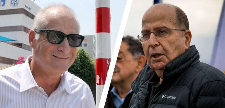 משה בוגי יעלון ודוד שמרון. צילומים: אורן בן חקון, גדעון מרקוביץ שמרון תובע את יעלון: פוגע בי במזיד