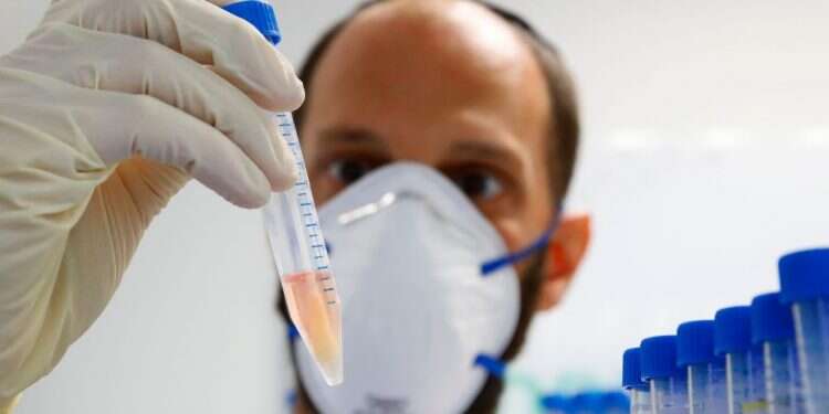 בדיקת קורונה באור יהודה. צילום: AFP שיר השבוע: תְּבוּאָה מְתֻשֶּׁ"פֶת