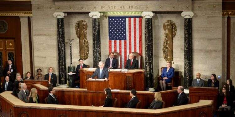 נתניהו נואם בקונגרס האמריקני נגד הסכם הגרעין, 2015. צילום: עמוס בן־גרשום, לע נתניהו דיבר, השמאל בחר שלא לשמוע