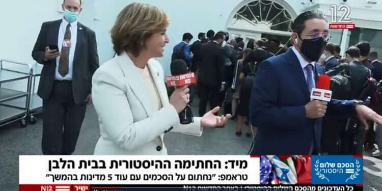 דנה ויס ברגע מביך. צילום מסך, חדשות 12 מבוכה גדולה ושמה דנה ויס