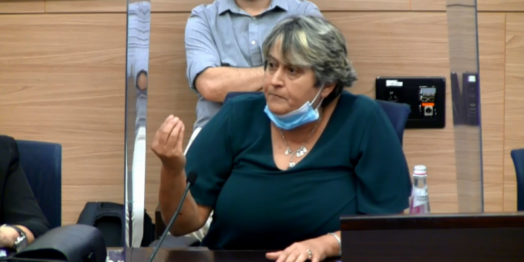 יפה בן דוד. צילום מסך: ערוץ הכנסת הניתוק של יפה בן דוד יתפוצץ לה בסוף בפנים