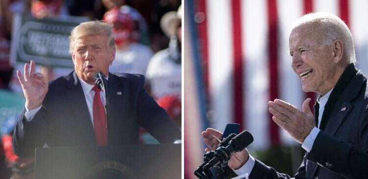 ג'ו ביידן ודונלד טראמפ. צילום: EPA ערפל קרב: האם טראמפ יצליח להביס שוב את התחזיות?