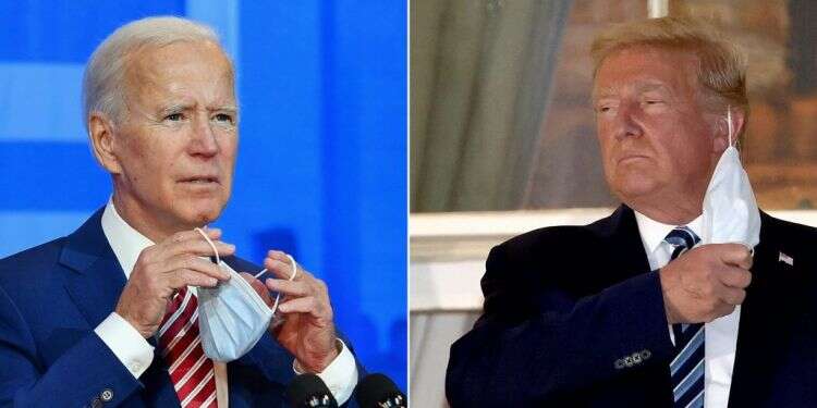 טראמפ וביידן. צילום: AFP הקורונה או הכלכלה? הבחירות בארה"ב הן מקרה בוחן לעולם