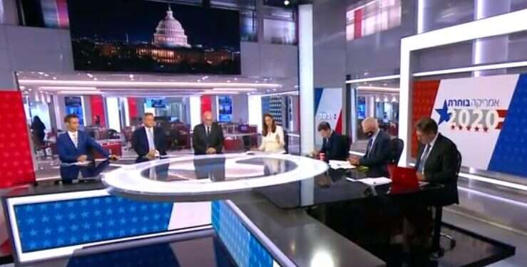 האולפן המיוחד של חדשות 12. צילום מסך החיים עצמם: החגיגה באולפנים מעניינת בעיקר משוגעים לדבר