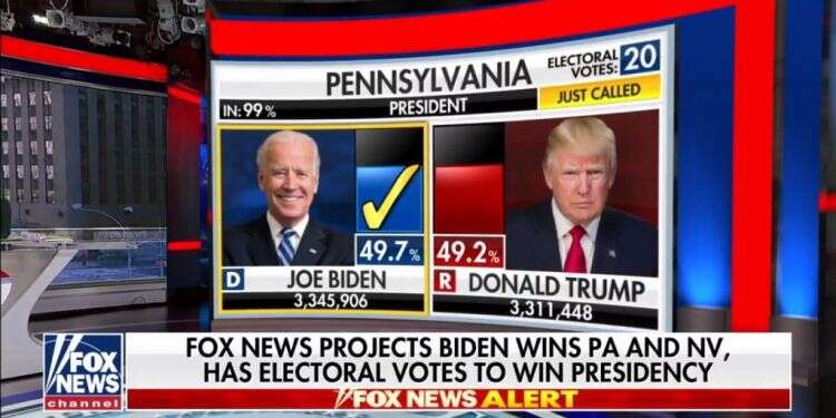 הקרב בין טראמפ וביידן הוכרע כשפוקס הצטרפו להכרזה