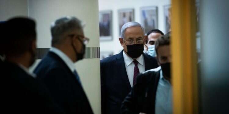 נתניהו בכנסת, ביום חמישי. צילום: יונתן זינדל, פלאש 90