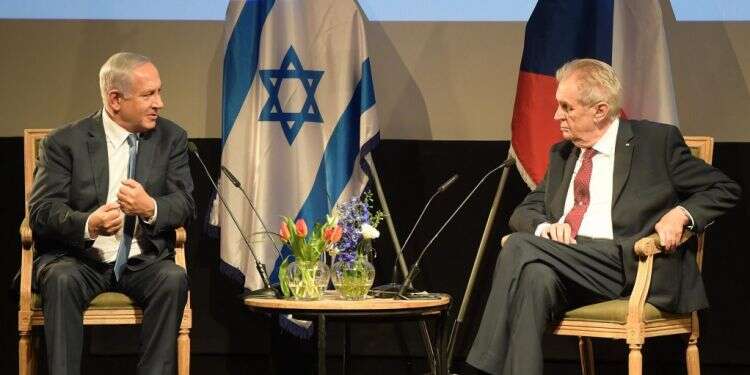 ראש הממשלה בנימין נתניהו ונשיא צ'כיה מילוש זמאן בטקס פתיחת בית צ'כיה בירושלים, נובמבר 2018. צילום: עמוס בן גרשום, לע''מ אשכנזי על השגרירות הצ'כית: "סימן לידידות אמיצה עם ישראל"