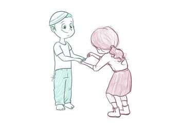 כשהבן דוד מגיע לביקור.. בית של בנות. איור: ינון פתחיה הלו, הלו אבא: מה אתה ש"ח