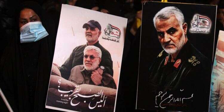 אירוע זיכרון לקאסם סולימאני באיראן. צילום: AFP שנה לחיסול סולימאני: באיראן ובלבנון חוששים להגיב
