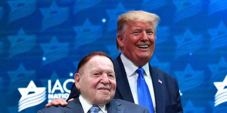 אדלסון עם נשיא ארה שלדון אדלסון הלך לעולמו