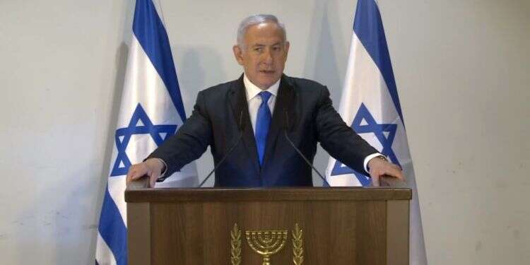 בנימין נתניהו בעת הנאום בנצרת. צילום מסך מתוך עמוד הפייסבוק של בנימין נתניהו נתניהו: "אני רוצה לראות את הערבים שותפים מלאים"