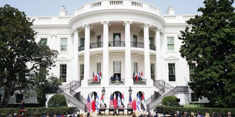 חתימת הסכמי אברהם. צילום: AFP צילום: AFP