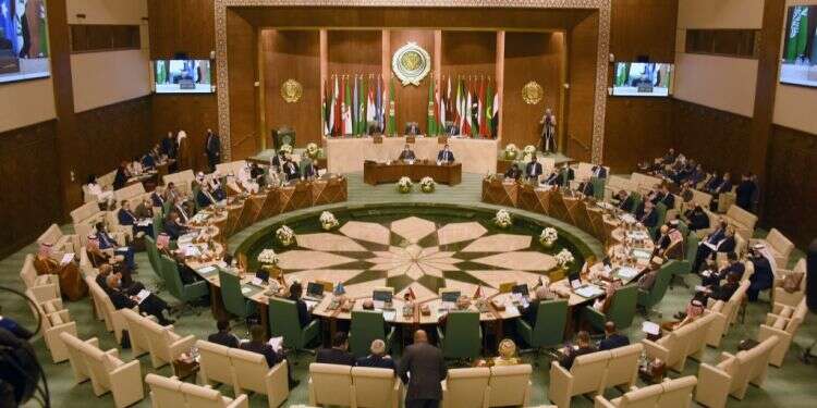 מטה הליגה הערבית בקהיר, פברואר האחרון. צילום: AFP אפרטהייד, גרסת הליגה הערבית
