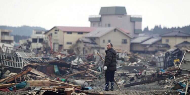 פוקושימה אחרי הצונאמי, 2011. צילום: גטי אימג'ס