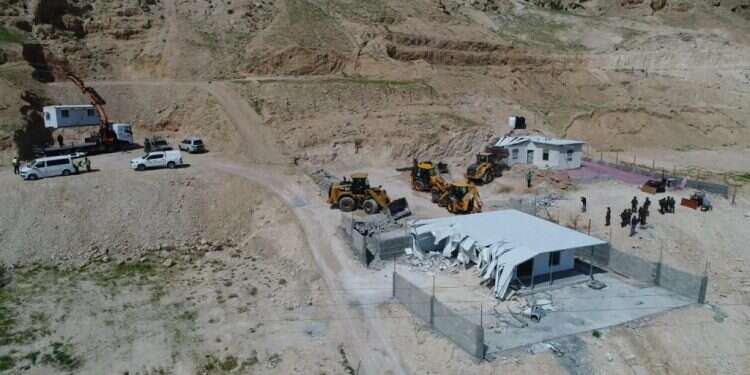 המנהל האזרחי אכף בנייה בלתי חוקית באתר ארכיאולוגי