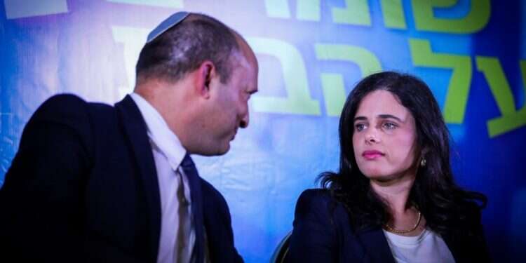 בנט ושקד. צילום: אורן בן חקון לימינה עדיין חסרה אידיאולוגיה מנוסחת ומגובשת