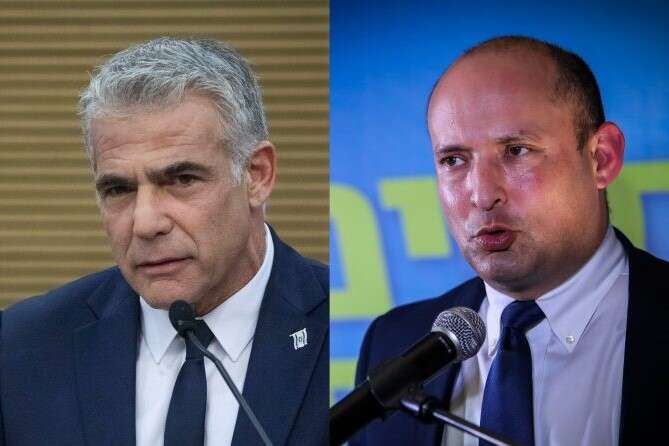 בנט ולפיד. צילומים: אורן בן חקון, הדס פרוש - פלאש 90