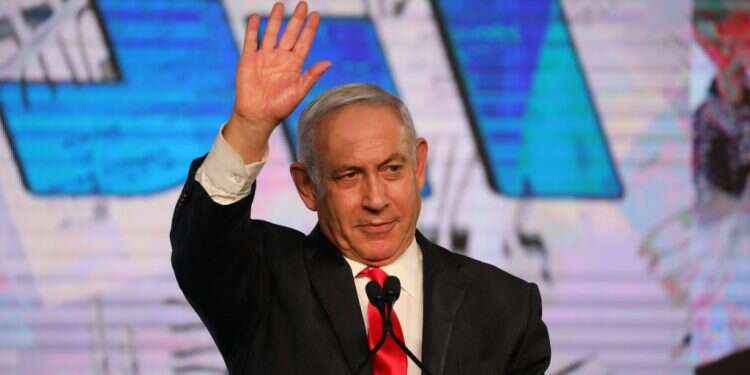 ראש הממשלה נתניהו במטה הליכוד, ליל הבחירות. צילום: EPA הפתרון המיטבי: נתניהו לנשיאות